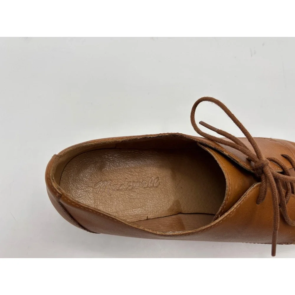 Madewell Men's Cognac Leather Derby Oxford Lace-Up Shoes Leather Size 9